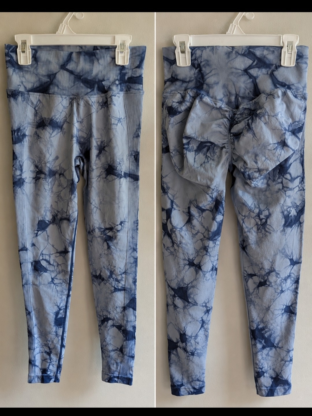 Women's Tie-Dye High-Waist Contour Leggings - Blue